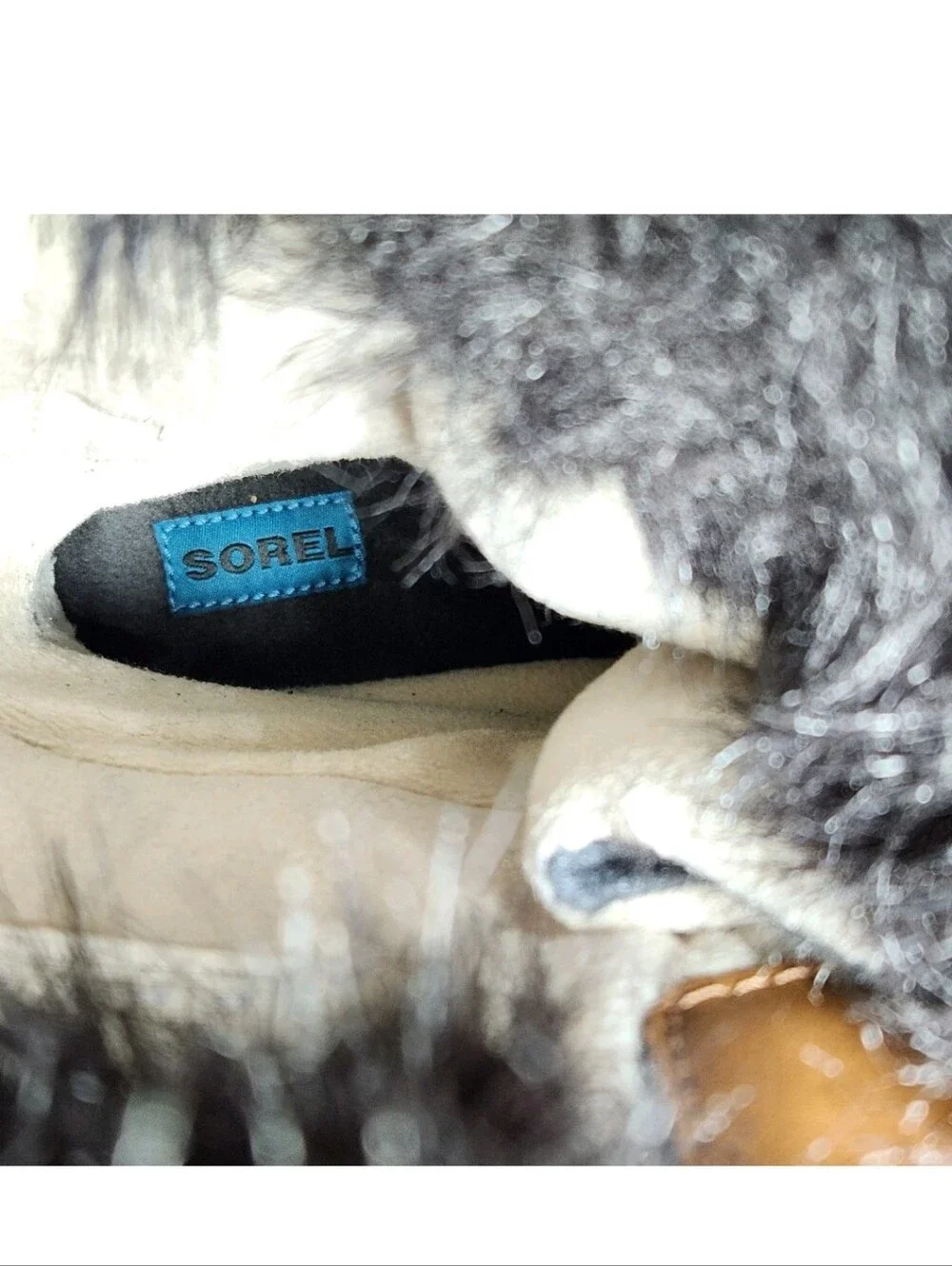 SOREL Tofino Waterproof Tall Boots Sz 8.5 Grey Blue Winter Snow NL2113-242